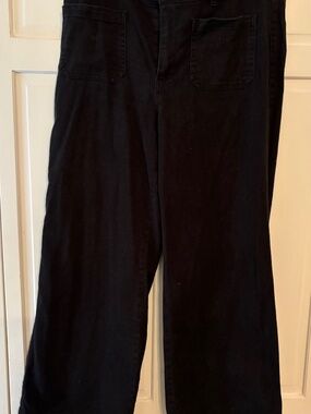Loft Black Palmer Wide Leg Pant Size 14